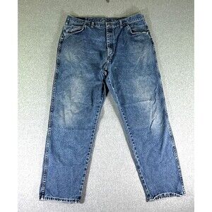 Wrangler Mens Jeans Blue Size 40x32 Straight Medium Wash Denim